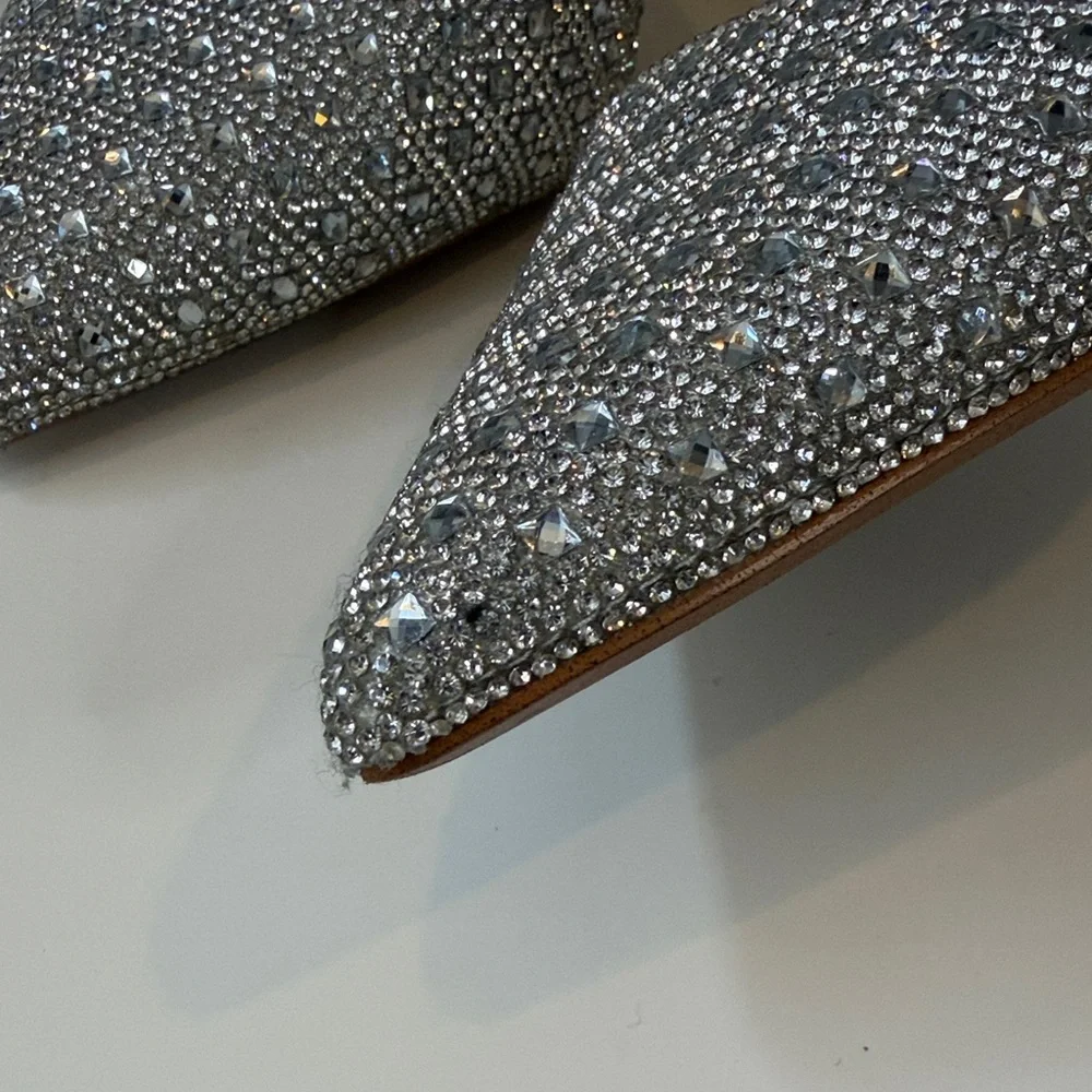 Gianni Bini Silver Embellished Heels - Picture 7 of 8